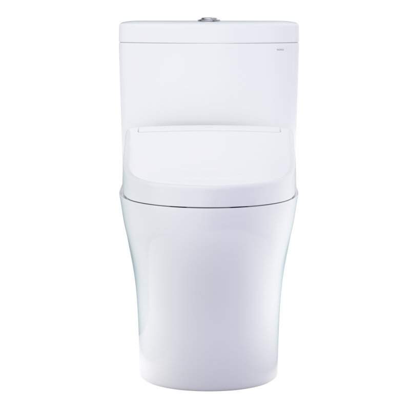 TOTO® WASHLET®+ Aquia® IV Two-Piece Elongated Universal Height Dual Flush 1.28 and 0.9 GPF Toilet and WASHLET S5 Bidet Seat, Cotton White - MW4463446CEMFGN#01