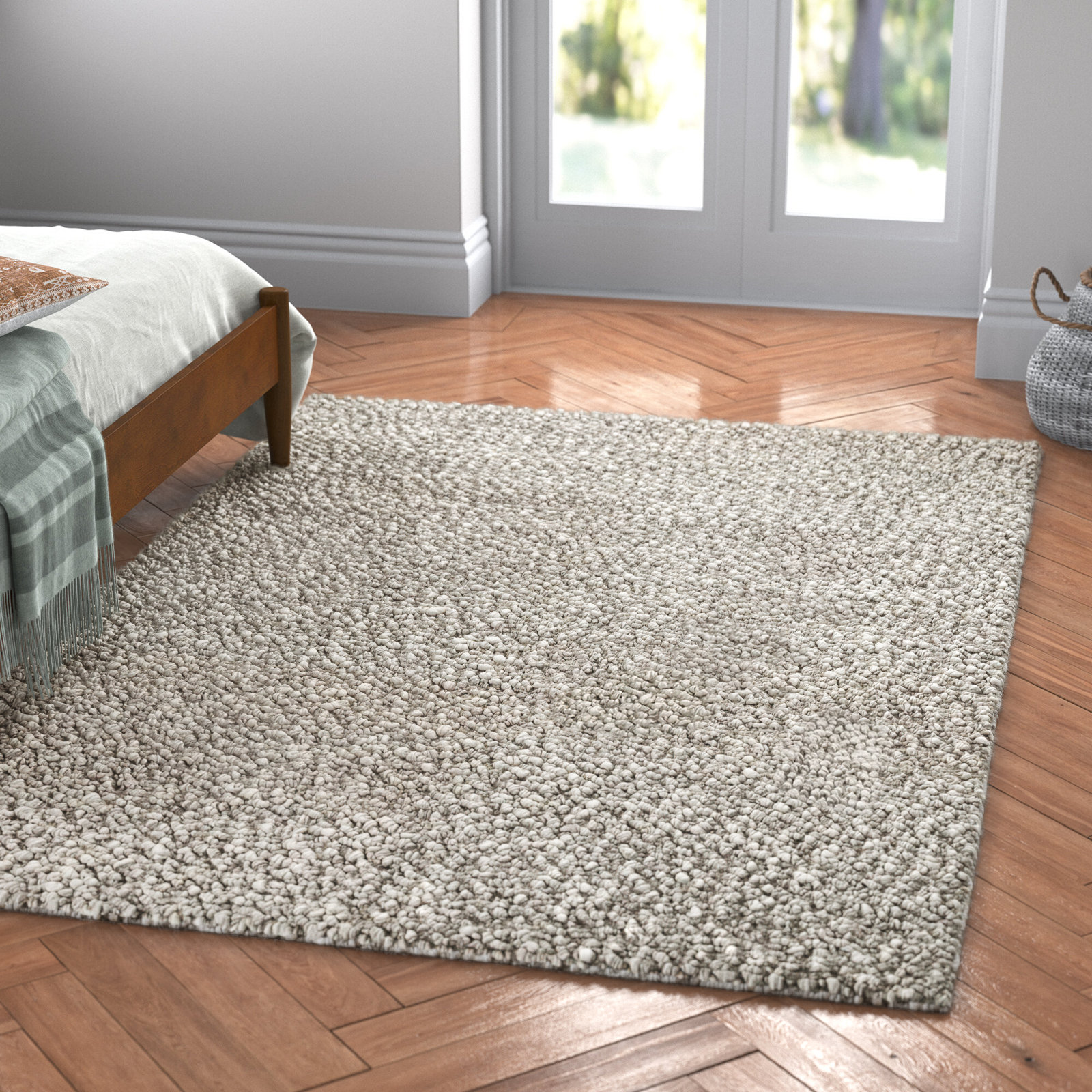 Charter Stone Hand-Woven Wool Rug, Rectangle 5' x 7'6"