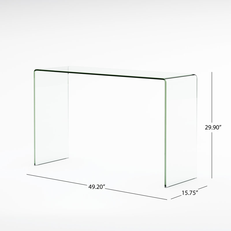 CONSOLE TABLE 12MM TEMPERED BENT GLASS