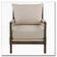 Chaise d'appoint en faux lin avec détails sphériques uniques