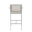 Tabourets 29,50 "avec structure en aluminium antirouille argenté, filet gris, ensemble de 2