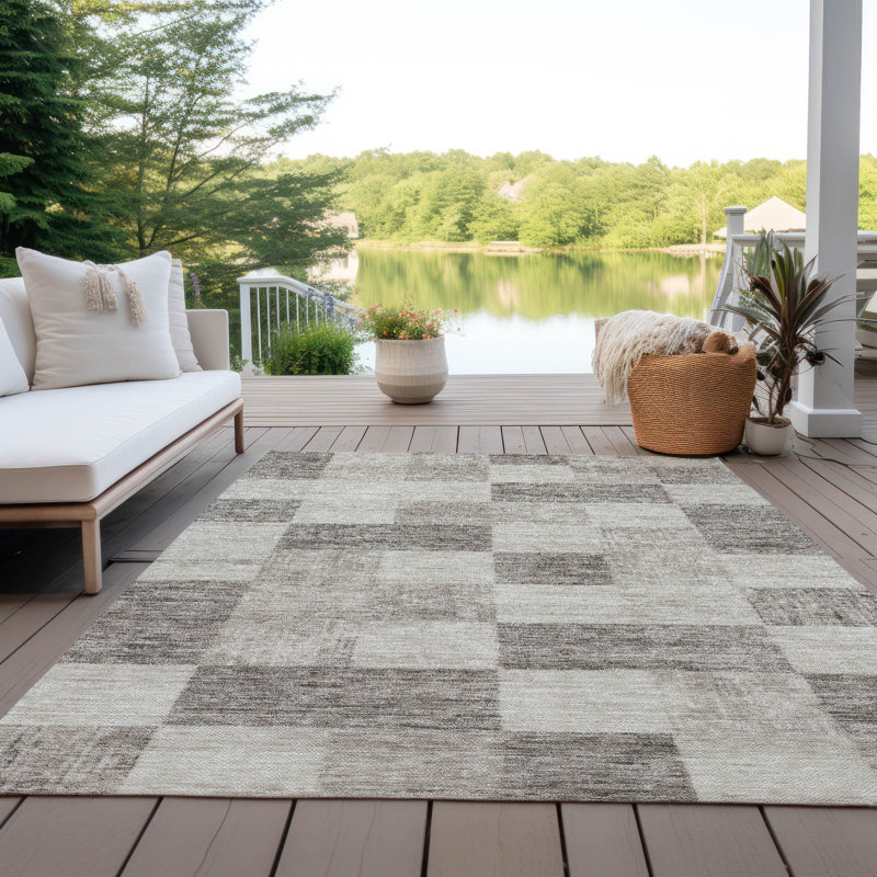 Tapis d'intérieur / extérieur brun Elise , 10 pi x 14 pi