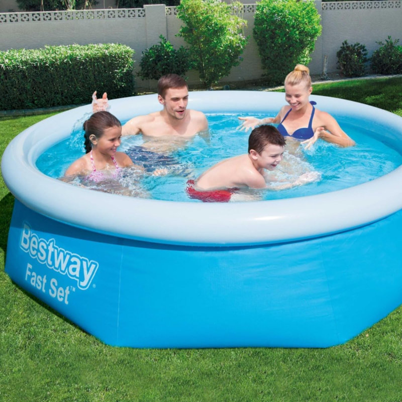 Polyvinyl Chloride (PVC) Round Inflatable Pool 26cm H x 96.1cm W x 96.1cm L