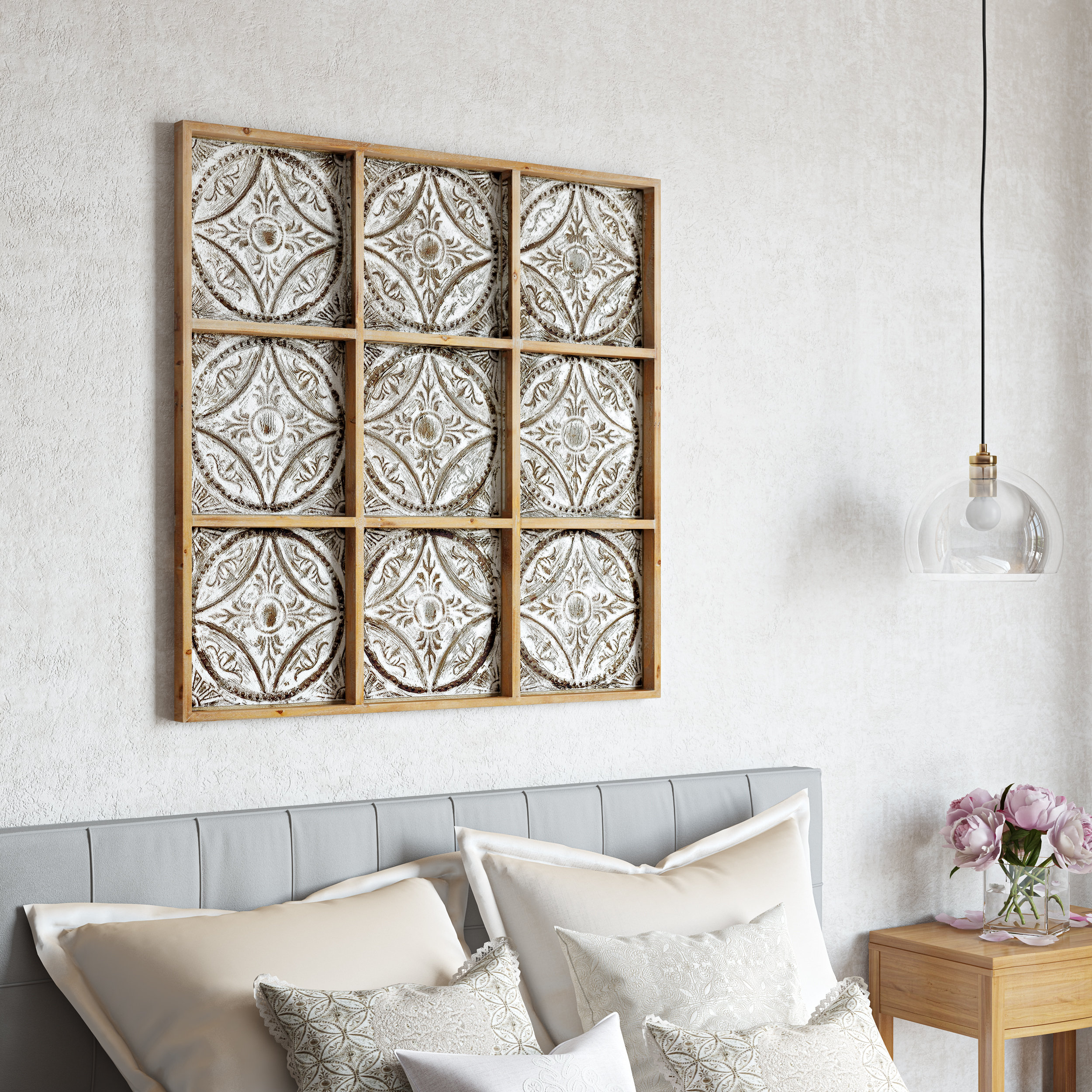 Bungalow Rose Sproule Wood Framed Metal Farmhouse Wall Decor & Reviews