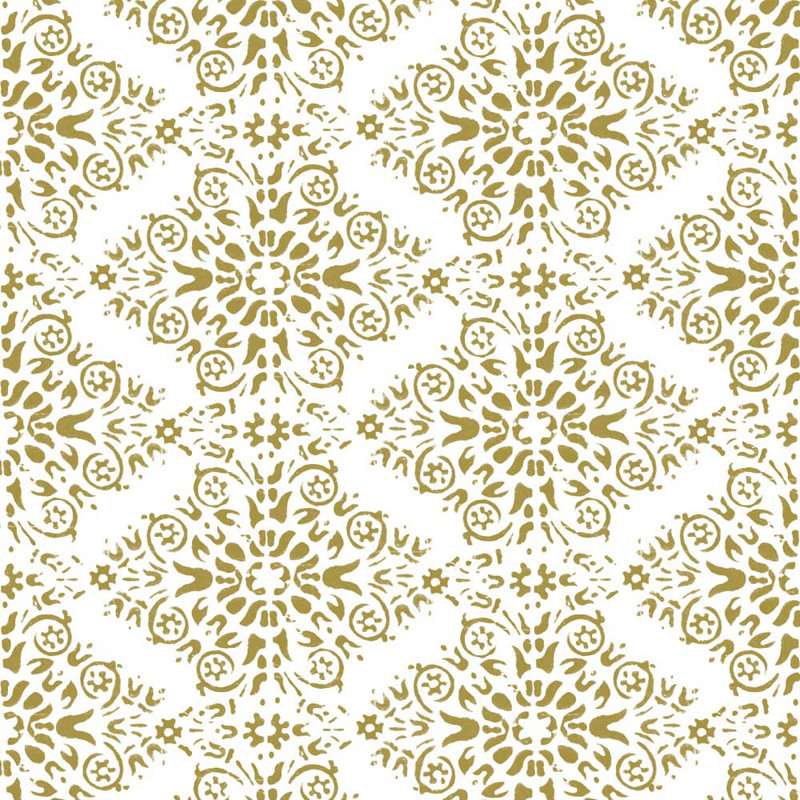 Lady Charlotte Timbre Damask 10' L x 25" W Peel and Stick Wallpaper Tile, Honey, Paper, Non-pasted