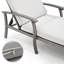 Chaise longue inclinable 62,2 po avec coussins