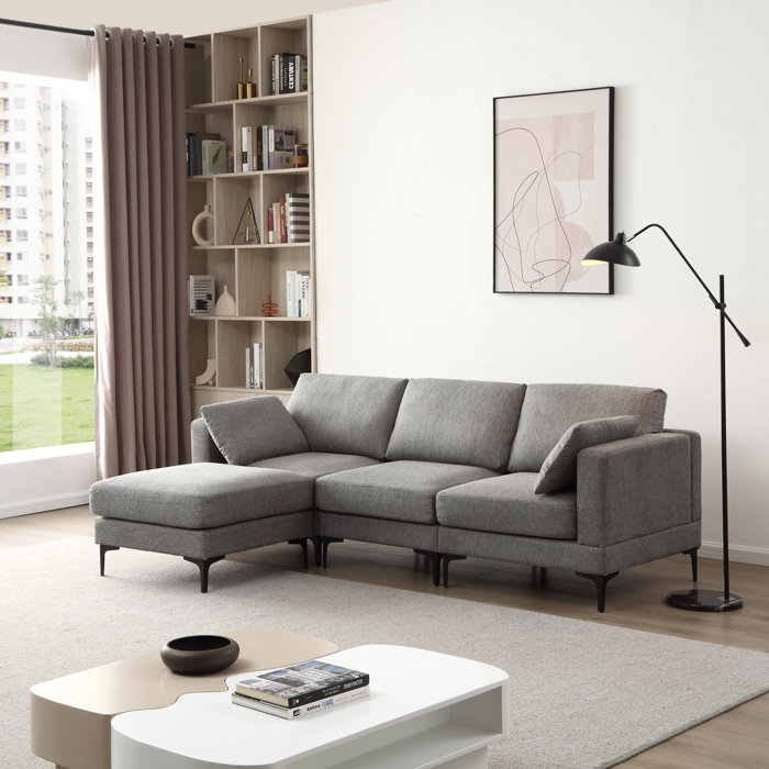 Wade Logan Mardig Reversible Modular Corner Sofa & Reviews | Wayfair.co.uk