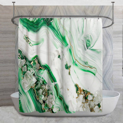 Rideau de douche Emerald - Décoration de salle de bain en cristal