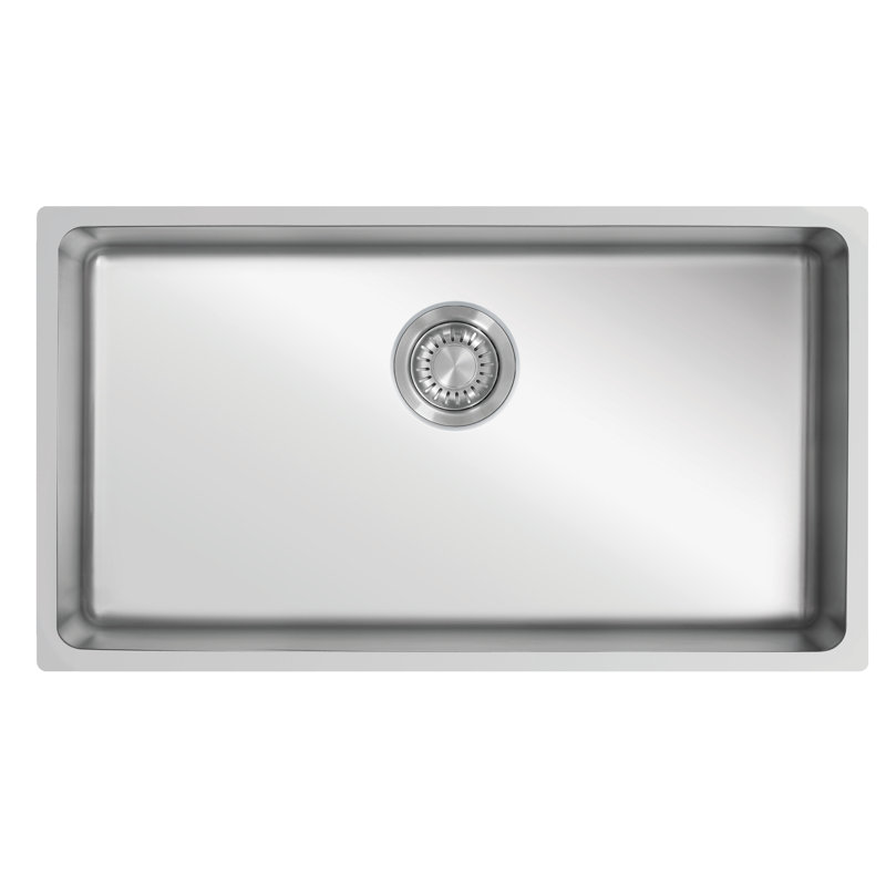 Ukinox 440mm W Single Bowl Stainless Steel Kitchen Sink, 215mm H x 785mm W x 440mm D