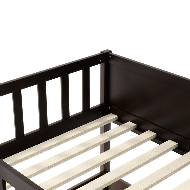 Lit simple superposé triple, bois d'hévéa, détachable, échelles et garde-corps pour bois de chambre de luxe, marocain