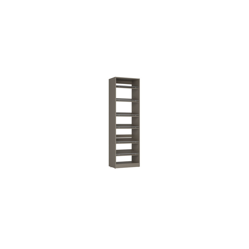 Module For Closet System With 6 Shelves Shoe Rack – 84"24"16" - Gray, Gray