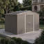 9ft X 6ft Outdoor Metal Garden Storage Shed With Roof, Foundation Base, Ventilation & Lockable Double Doors Weather-resistant Tool Storage Box