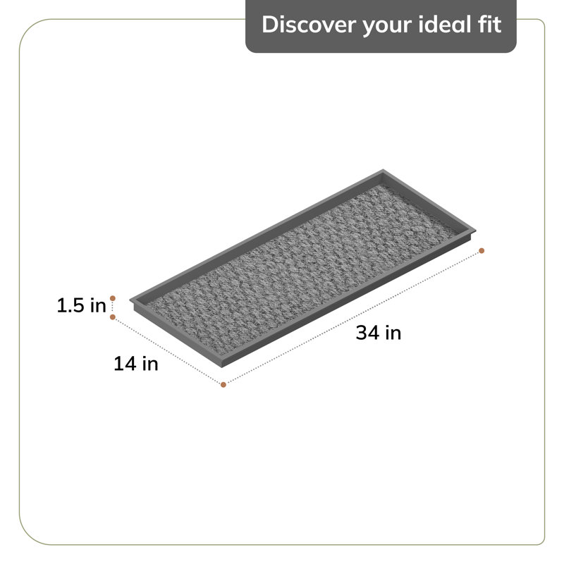 Eco-Friendly Rubber Boot Tray for Muddy Shoes, Garden Tools, and Pet Supplies (Available in Multiple Sizes), 34.5" W x 14" L
