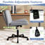 Chaise de bureau pivotante à jambes croisées avec siège extra-large, sans roulettes-1281403835