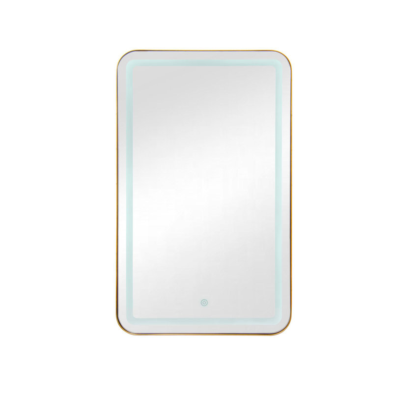 Armoire à pharmacie rectangulaire avec miroir, Doré