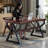 Solid Wood Steel Writing Desk-970640270