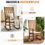 Chaise berçante de patio en bois massif avec finition naturelle-1681363136