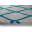 Tapis gris / turquoise à motif géométrique Lomax-26237572