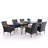 Leonard 6 - Person Patio Dining Set with Rectangular Table , Cushions Included