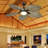 52 inch Ceiling Fans with Lights, Tropical Ceiling Fans with Lights and Remote, Tri-Colour LED, Reversible 6-Speed w/Quiet DC Motor Timing