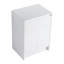 Armoire de rangement autoportante 24 po, 2 portes à fermeture douce, blanc brillant