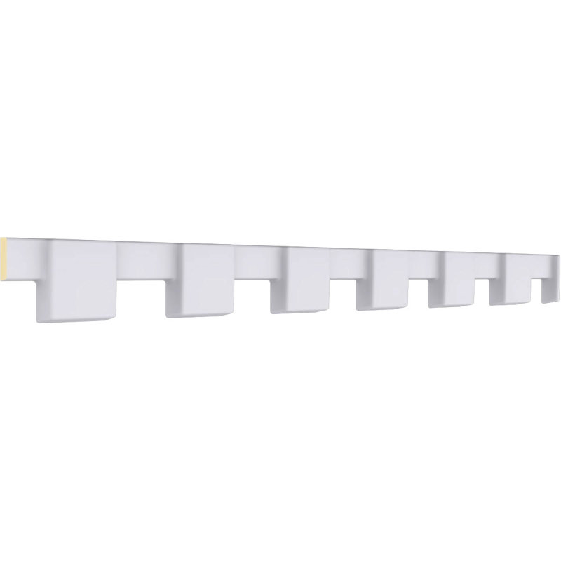 Moulure en bloc Endurathane Dentil, H 1 1/8 po x P 1/4 po x L 96 po (répétition 1 7/8 po), apprêtée en usine