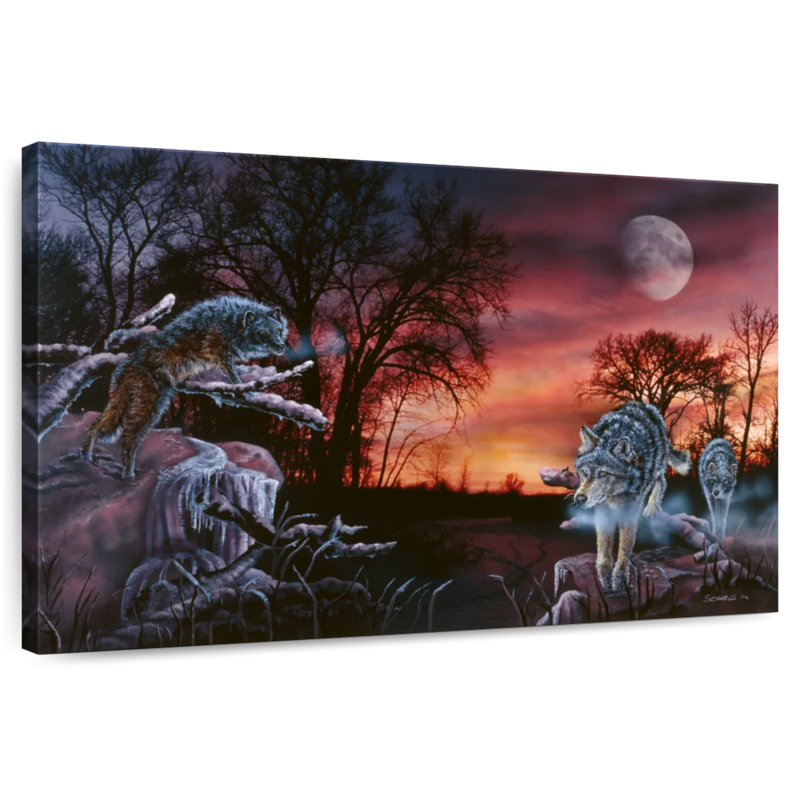 Moonlight Trackers, 8" H x 12" W