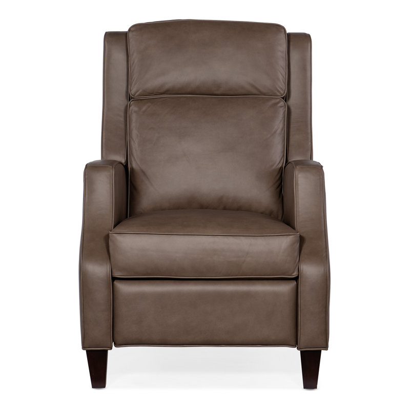 Fauteuil inclinable électrique en cuir véritable Tricia de 30,75 po de largeur, Tremble Lenado
