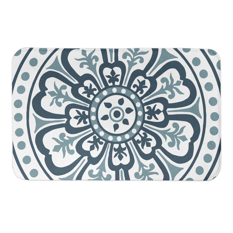 Tapis pour salle de bain Manatuto, Bleu