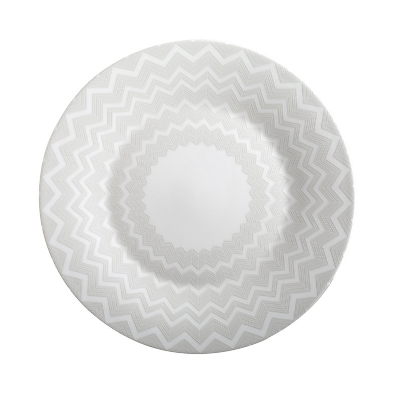 Missoni Charger Plate ZIG ZAG  White diam. 12.5 in