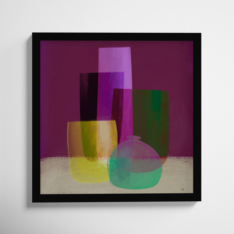 Still Life With Glass Vases by StudioM, Black, 16" H x 16" W x 1.25" D