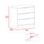 Commode rectangulaire blanche à 3 tiroirs-331236478