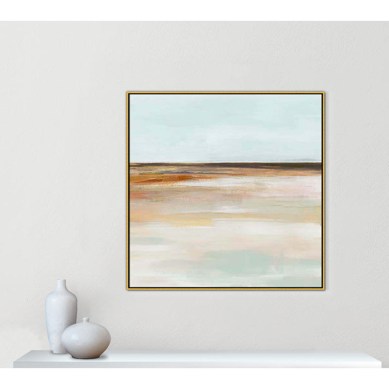 «Coastal Glades II» par Ian C, Cadre flottant doré, H 46,5 po x l 46,5 po x P 2 po