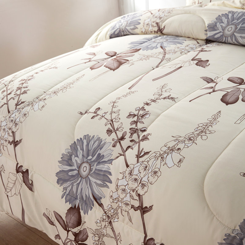 Ensemble d'édredon en duvet d'oie moelleux 3 pièces Marina, Édredon pour grand lit + 2 taies décoratives sta