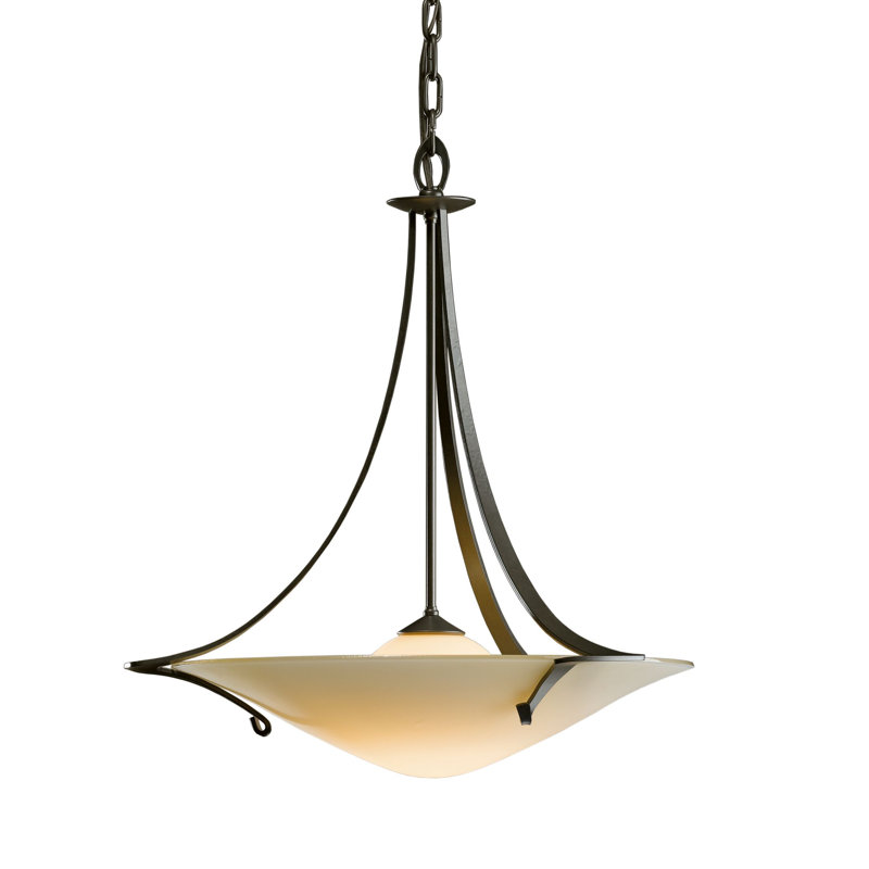 Antasia 1-Light Unique/Statement Bowl Pendant, Dark Smoke, Sand Glass