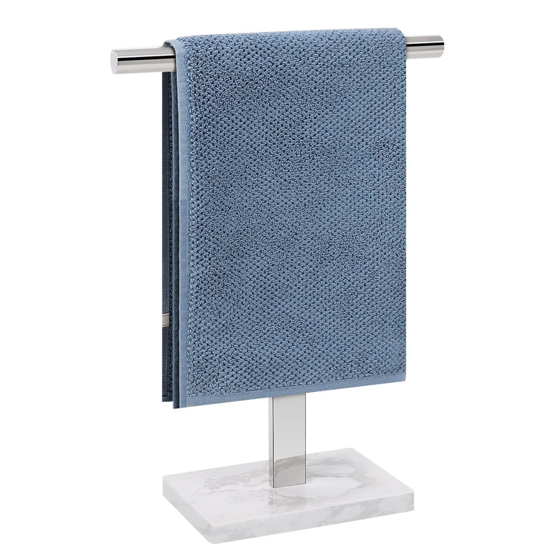 Porte-serviettes à main, support à serviettes en forme de T pour salle de bain, support à serviettes sur barre, Chrome