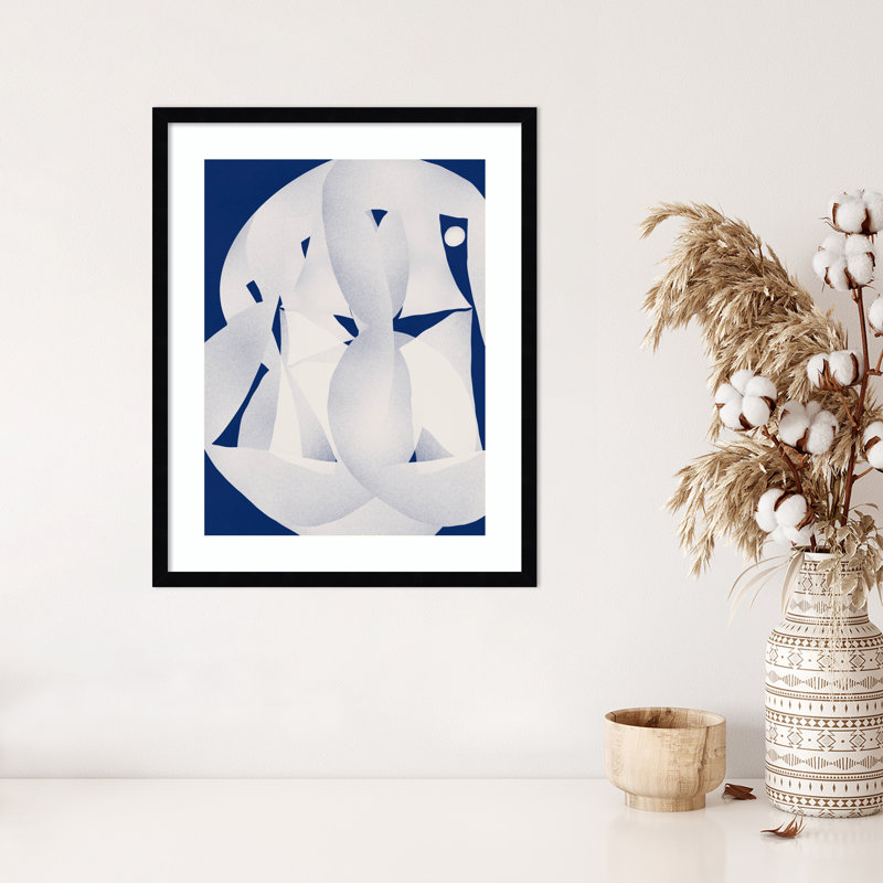 «Paper Sculpture Abstract» par Little Dean, reproduction d'art encadrée sur bois, Noir, H 25 po x l 20 po