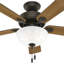 Ventilateur de plafond standard à 5 pales de 44 po avec chaînette et ensemble d'éclairage inclus Swanson-49136425