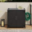 Armoire de rangement extérieure de style campagne avec roulettes et surface antidérapante SleekScape