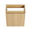 Meuble-lavabo pour salle de bain de 16 po 16 po, armoire en chêne moderne avec lavabo en céramique, meuble-lavabo compact au design optimisé et hygiénique, facile à assembler,-1053281254