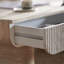 Table basse avec plateau en faux marbre, table basse moderne Mid-Century avec tiroir cannelé, table basse de salon, bureau