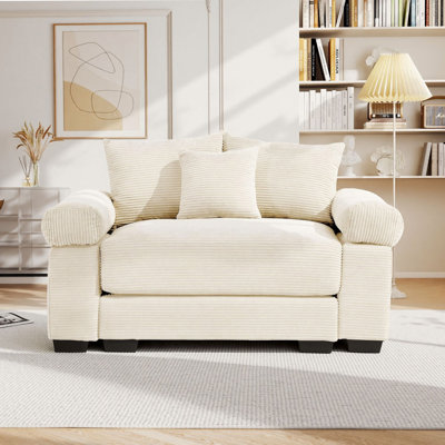 Très grand fauteuil de lecture 54,5 po Corduroy 