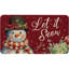 Tapis de porte Merry Christma Winter Snowman Decorate