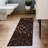 Ottohome Non-Slip Leaves Area Rug For Living Room, Hallway Runner, Entryway Rug, Brown-103305835
