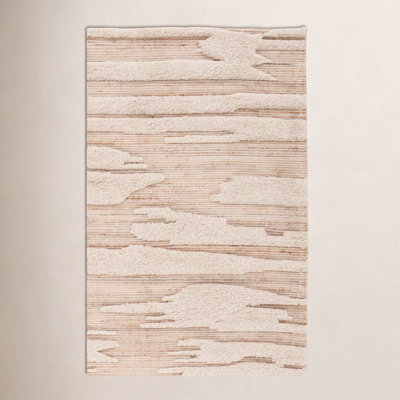Wyly Natural Handmade Shag Wool Rug