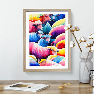 Watercolour Sheep No.3 - Single Picture Frame Painting