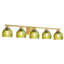 Éclairage pour meuble-lavabo à 5 lumières à intensité variable avec abat-jour tulipe floral rétro vert-967659413-958535713