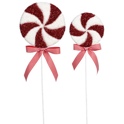 Christmas 4 Piece Peppermint Pick Set