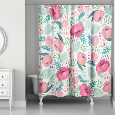 Rideau de douche simple floral Desdemona
