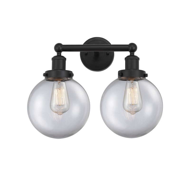 Alphonsa 2 - Light Dimmable Vanity Light, Matte Black, Clear